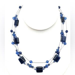 Lia Sophia Blue Beaded Necklace